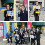 鈴木洋子のウクライナ支援募金活動の様子